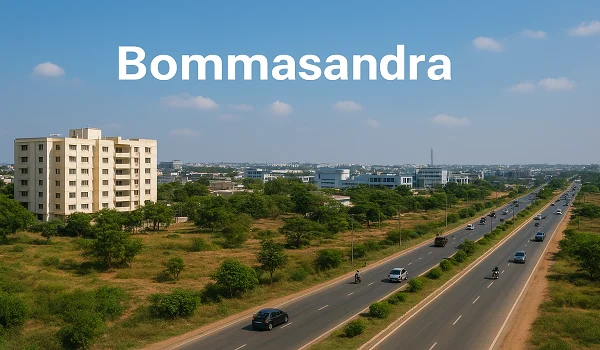 Map showing how close Bommasandra is to Prestige Chandapura in South Bangalore location